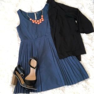 Lauren Conrad navy plated dress